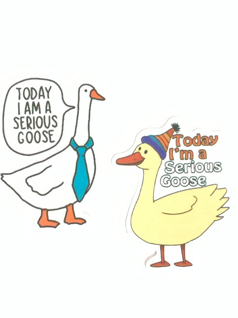 Serious Goose Decorative Stickers